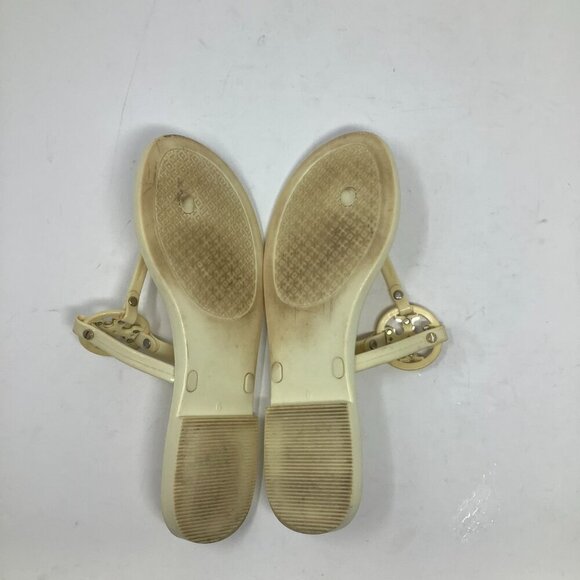 Tory Burch Mini Miller thong sandals 6 cream rubber jelly - Picture 5 of 6